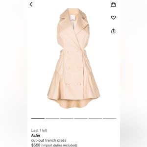 Acler cut out trench dress